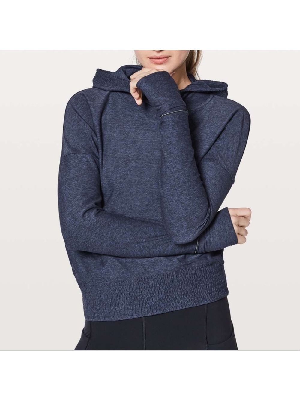 Lululemon Lead The Pack Hoodie Rulu Sweatshirt Heathered Stony Grape/ Black 8